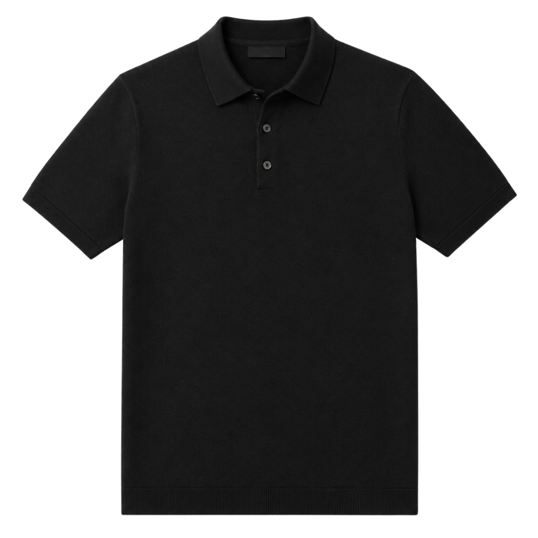 Black Premium Cotton Polo Shirt | Ettimus Loond