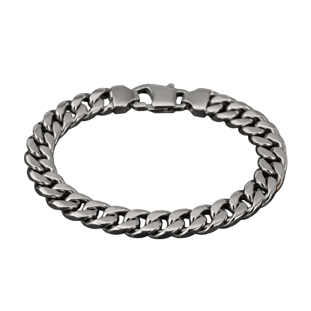 Polished Stainless Steel Curb Chain Bracelet | Ettimus Loond