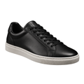 Black Premium Leather Low-Top Trainers | Ettimus Loond