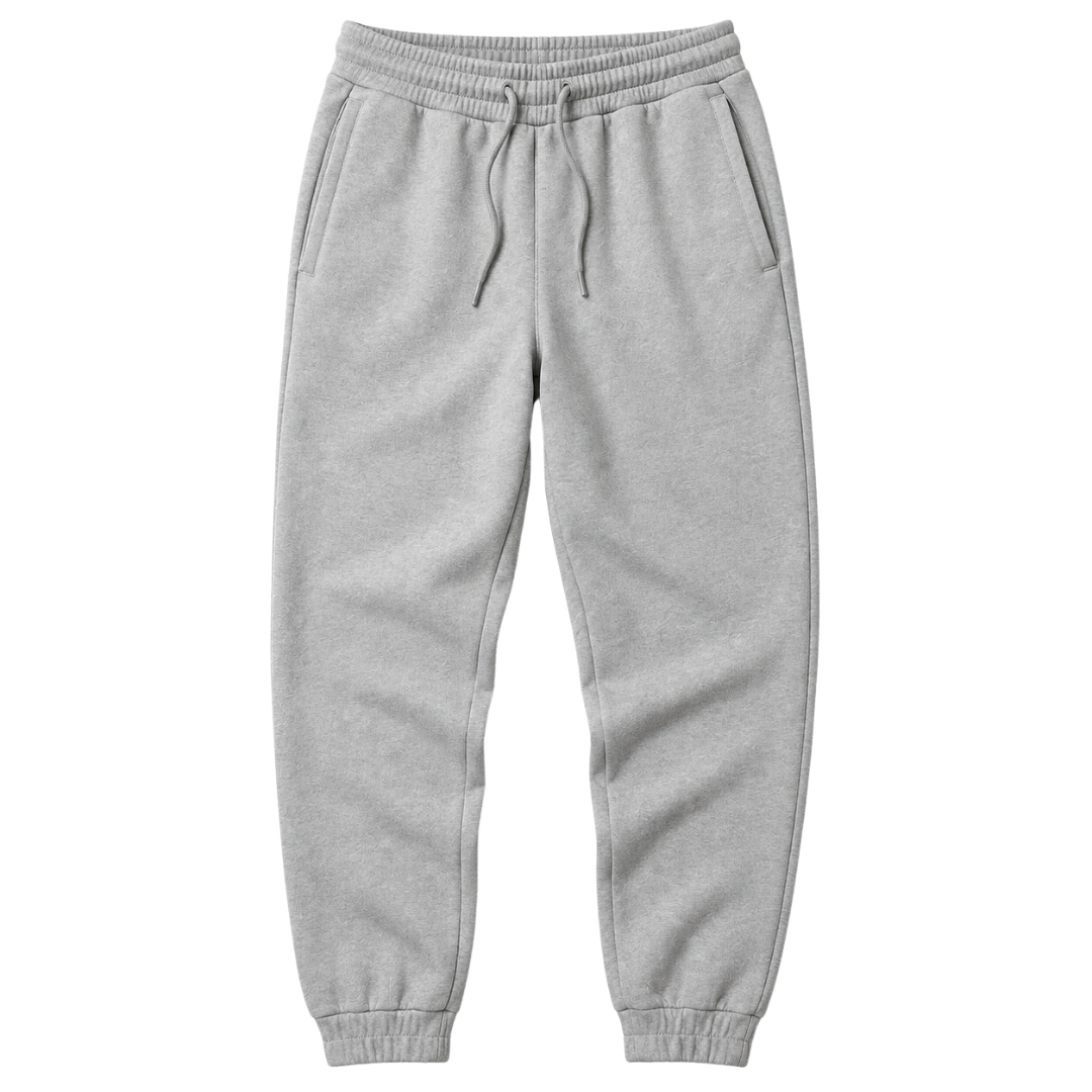 Grey Premium Cotton Fleece Joggers | Ettimus Loond