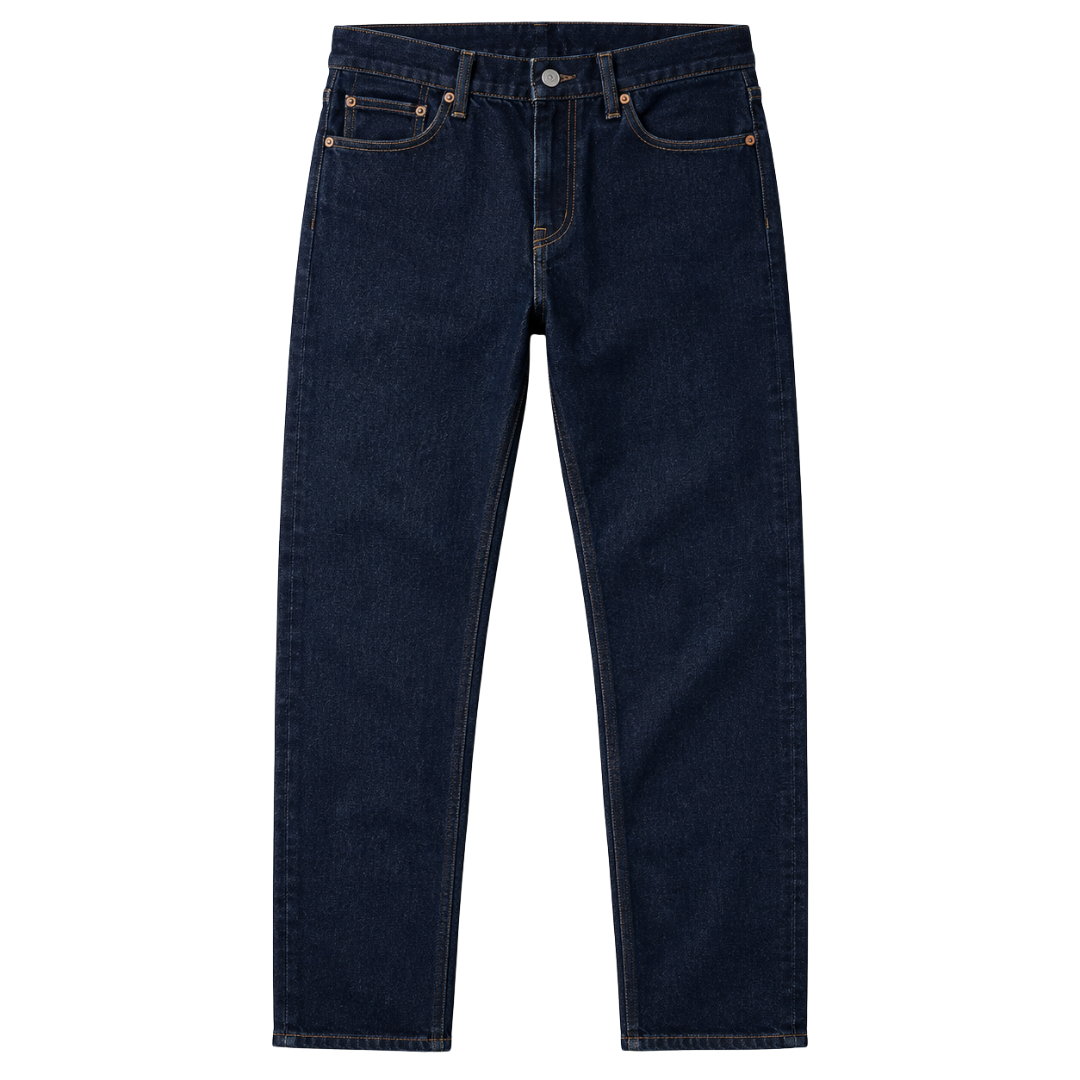 Dark Indigo Premium Denim Straight-Fit Jeans | Ettimus Loond